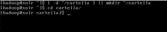 [ -d ~/cartella ] || mkdir ~/cartella commands